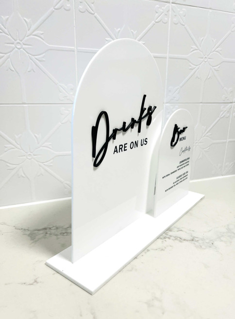 Custom Text Double Arch Sign - Perfect for Menus Custom Text Double Arch Sign - Perfect for Menus