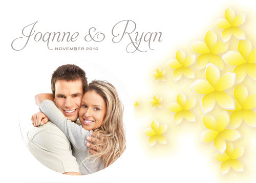 Frangipani Wedding Invitations