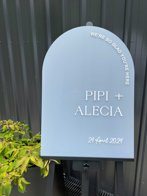 Personalised 'We're So Glad You're Here' Sign for Weddings and Corporate Events Personalised 'We're So Glad You're Here' Sign for Weddings and Corporate Events