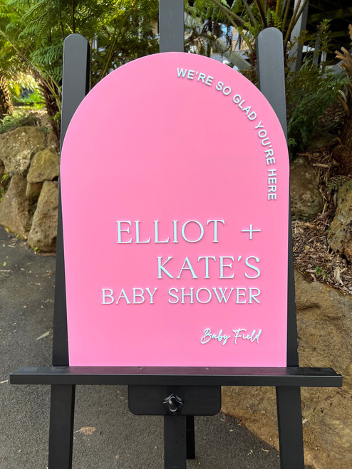 'We're So Glad You're Here' Sign for Events - Pastel Pink 'We're So Glad You're Here' Sign for Events - Pastel Pink