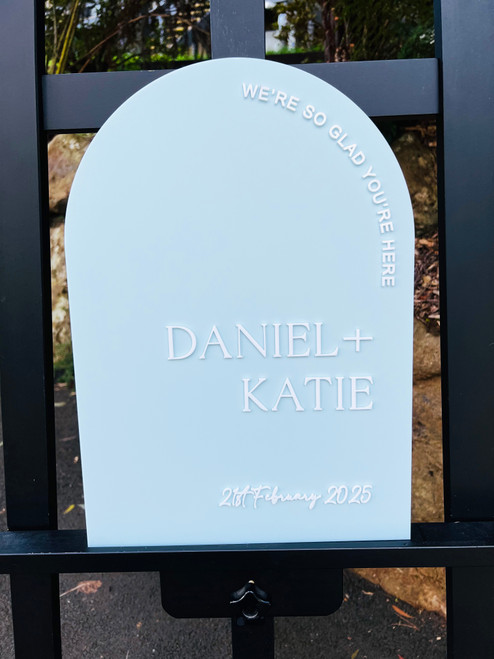 'We're So Glad You're Here' Sign for Events - A3 size 'We're So Glad You're Here' Sign for Events - A3 size
