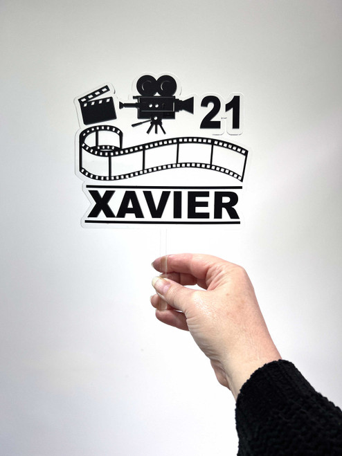 Personalised Filmmaker Cake Topper for Movie Lovers Personalised Filmmaker Cake Topper for Movie Lovers