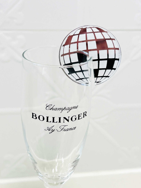 Shimmering Disco Ball Drink Tag - Party Glamour