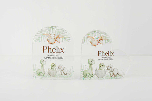 Little Dino Friends Personalised Acrylic Block Little Dino Friends Personalised Acrylic Block