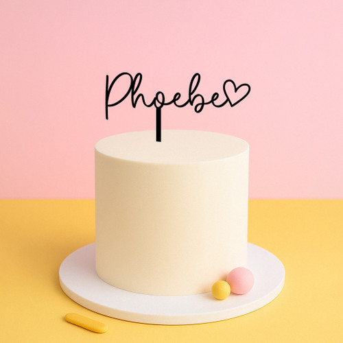 Script Name Topper with Heart Script Name Topper with Heart