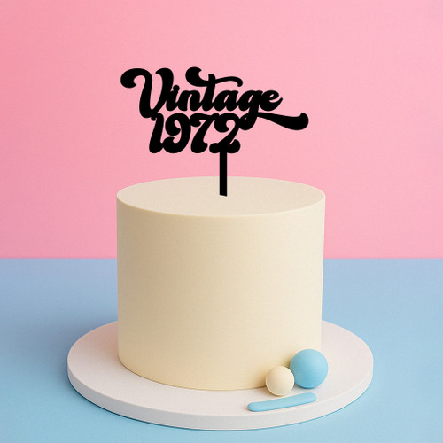 Vintage Cake Topper Custom Year Vintage Cake Topper Custom Year