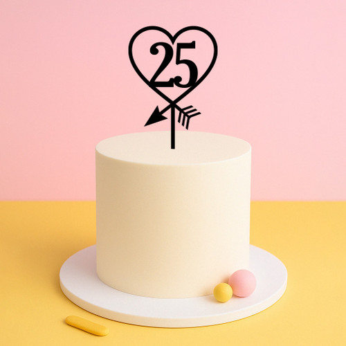 Heart & Arrow Number Cake Topper Heart & Arrow Number Cake Topper