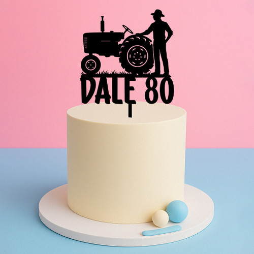 Personalised Farmer Tractor Cake Topper
