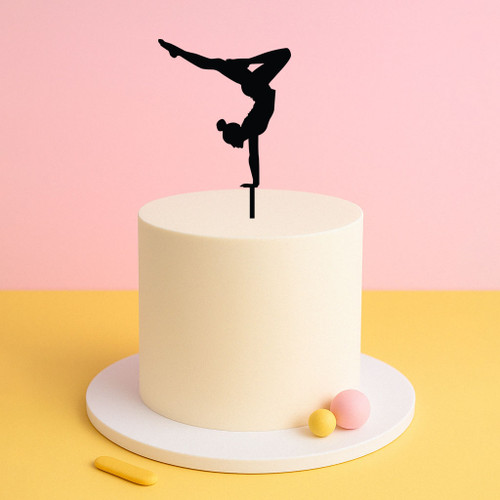 Gymnast Silhouette Cake Topper