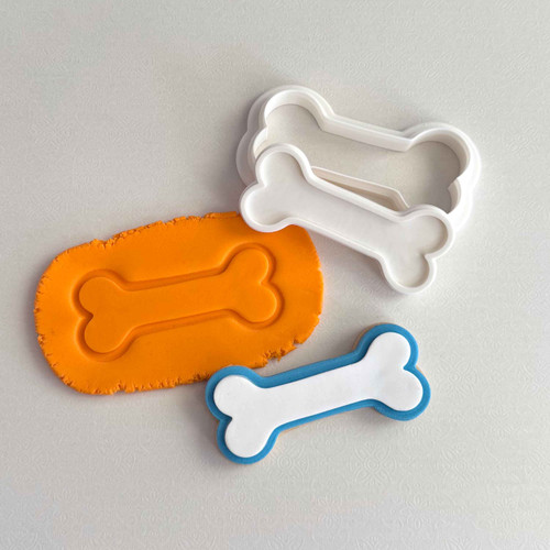 Dog Bone Cookie Stamp and Cutter Set