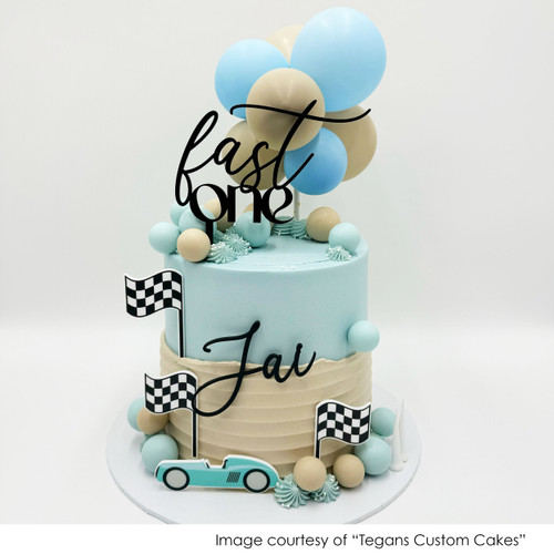 Fast One Racing Car Cake Topper Kit