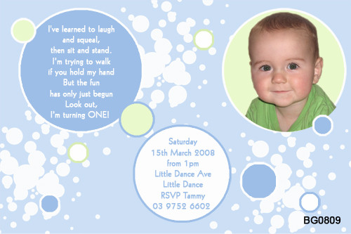 Boys Blue & Green Birthday Party Invitations