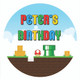 Marios Bros Party Personalised Party Labels & Stickers & Stickers.