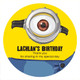 Yellow Minion Inspired Personalised Party Spots Labels and Stickers.