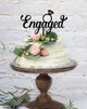 Engaged with Ring  Wedding Cake Topper - wedding cake decoration