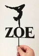 Acrylic Gymnastics Personalised birthday cake topper - birthday cake decoration.