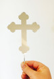 Religious Baptism Cross in silver mirror