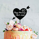 Engraved Heart Cake Topper