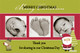 Personalised photo Christmas cards online. Baby's first Christmas three photo design. Printed in Australia