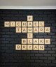 Large wooden scrabble tiles - the perfect scrabble wall art. Personalise any wall with our bamboo personalised scrabble tiles