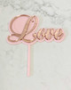 Double layered Love Cake Topper