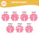 Flower-Shaped Personalised Drink Tags - Design Sheet