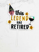 Retirement Celebration Topper – Custom Photo & Name on Acrylic