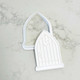 Fairy Door #4 cookie stamp and cutter side by side