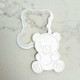 Baby Bear Holding Heart Cookie Stamp and Cutter