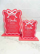 Pretty Bow Party Sign in 3 Sizes – Raspberry & White