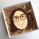 Novelty custom head cookie 16cm tall - embossed