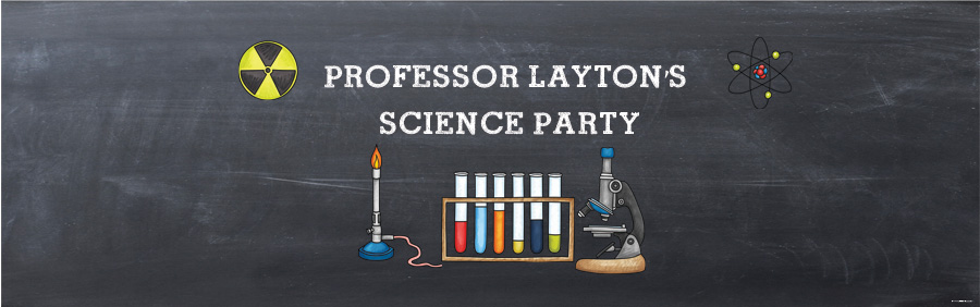 Kids Birthday Party Banner - Chemistry Science Party