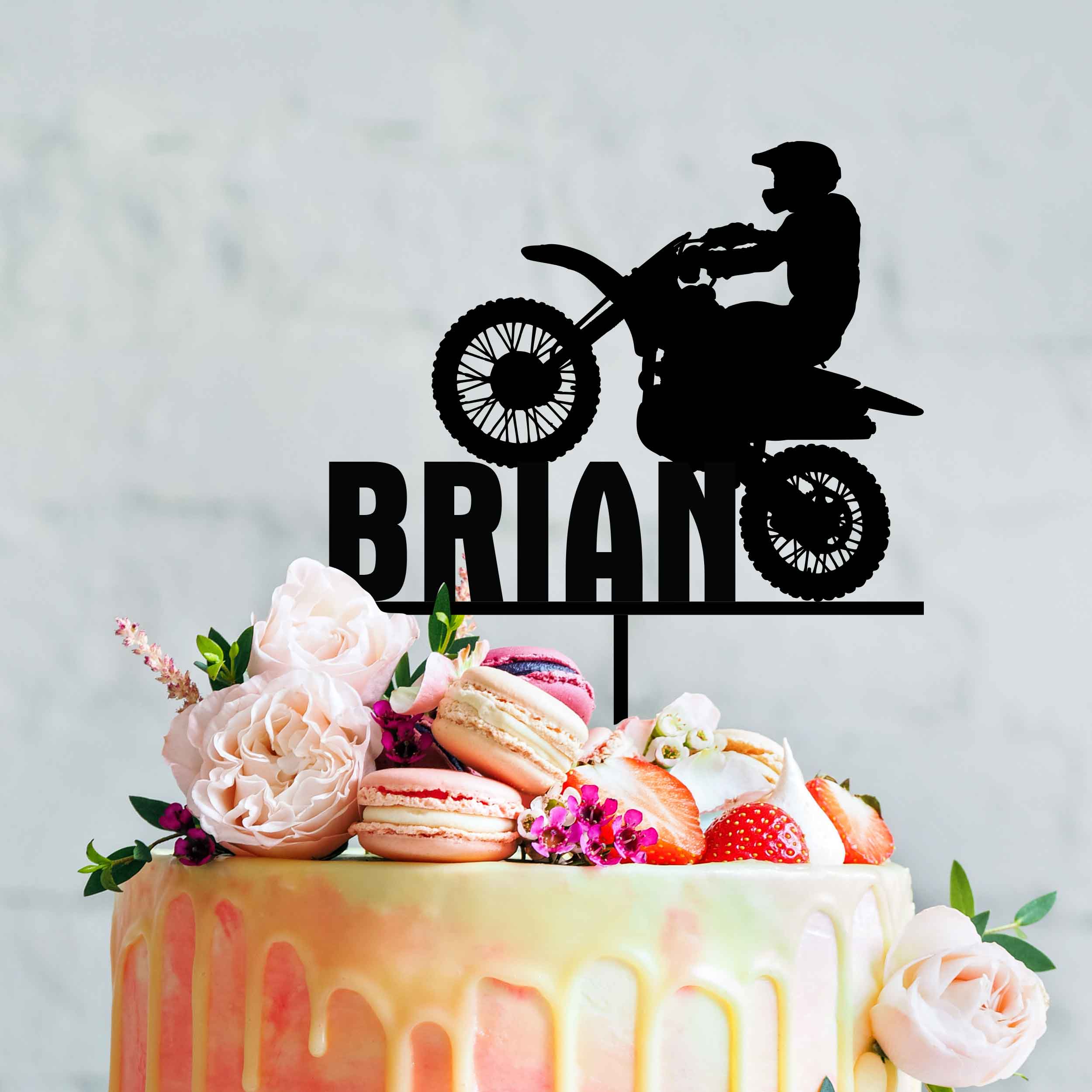 DIY Motocross Birthday Cake Kit or Easy Dirt Bike Cake