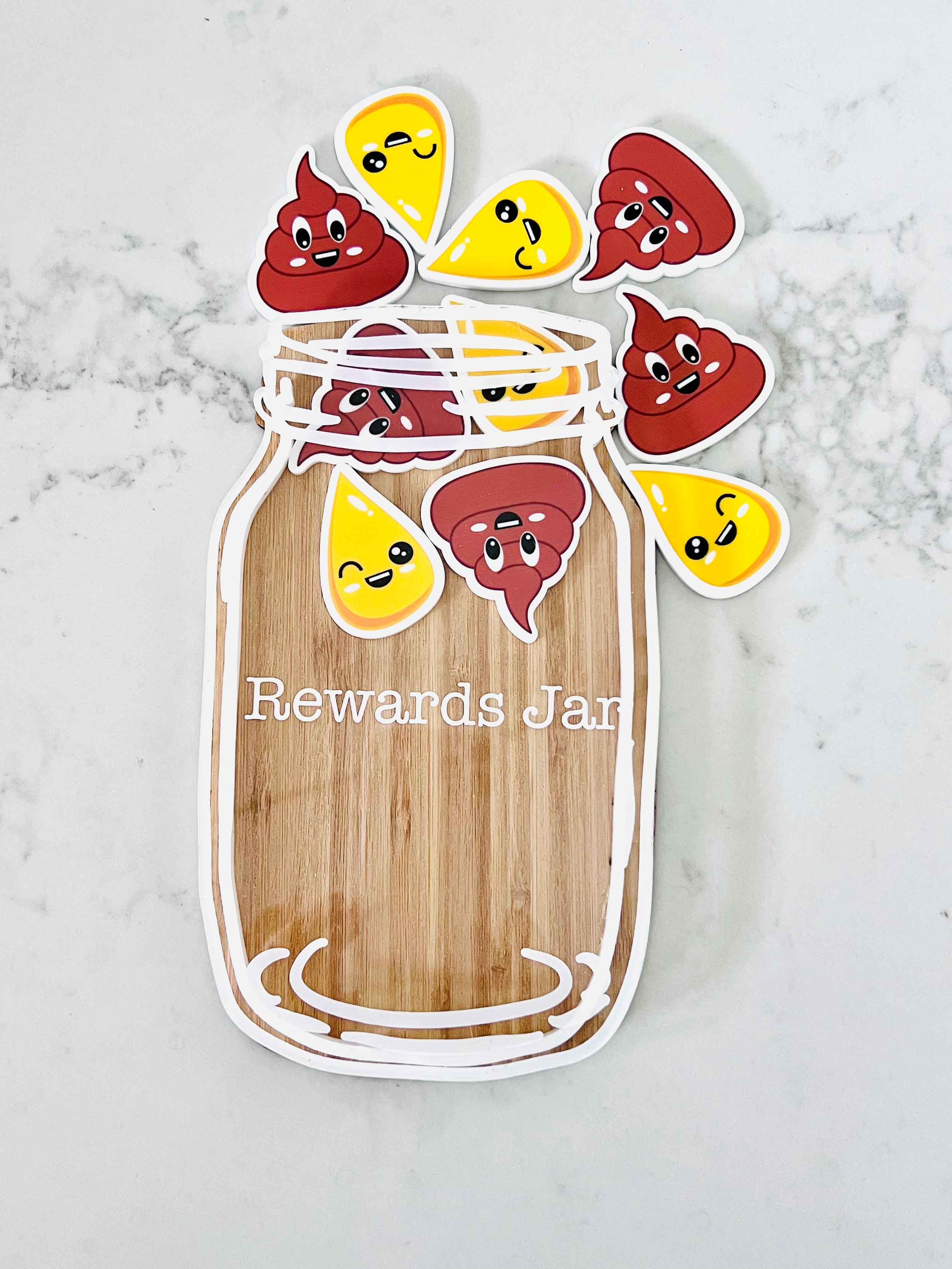 Acrylic Potty Training or Toilet Training Reward Jar Personalised