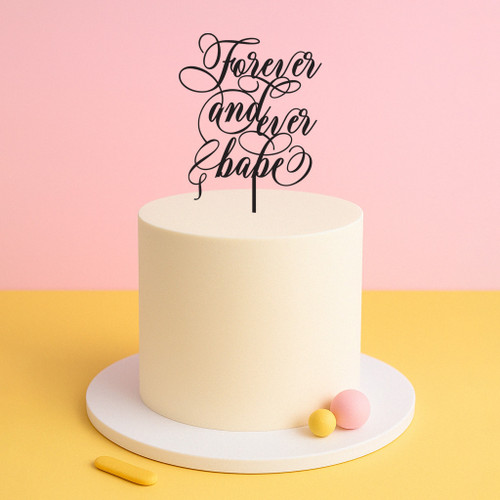 Wedding Cake Topper - Forever and Ever Babe (11357): retailer-supplied image