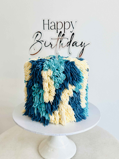 Happy Birthday Double-Layered Cake Topper