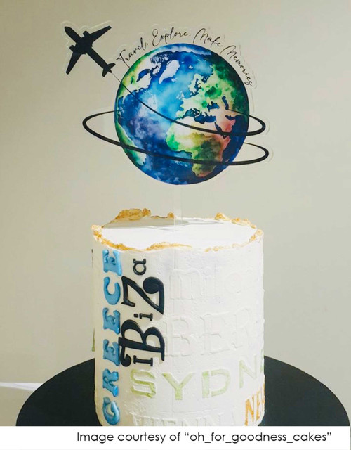 Around The World Globe Cake